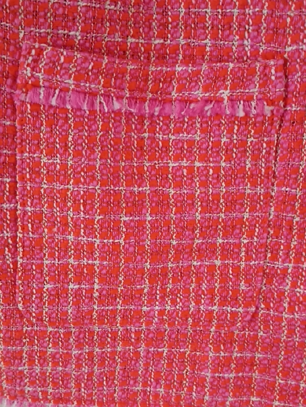 New no Tag J. Jill Coral Pink Tweed Collarless Blazer - Picture 5 of 6
